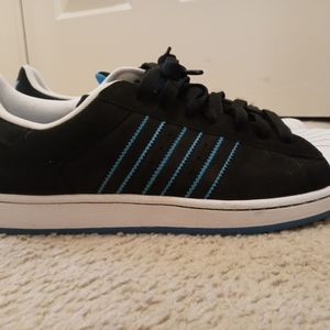 Adidas Superstar Sz 12 Blk & Cerulean Blue Sneaker